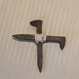 Railroad Spikes Cross